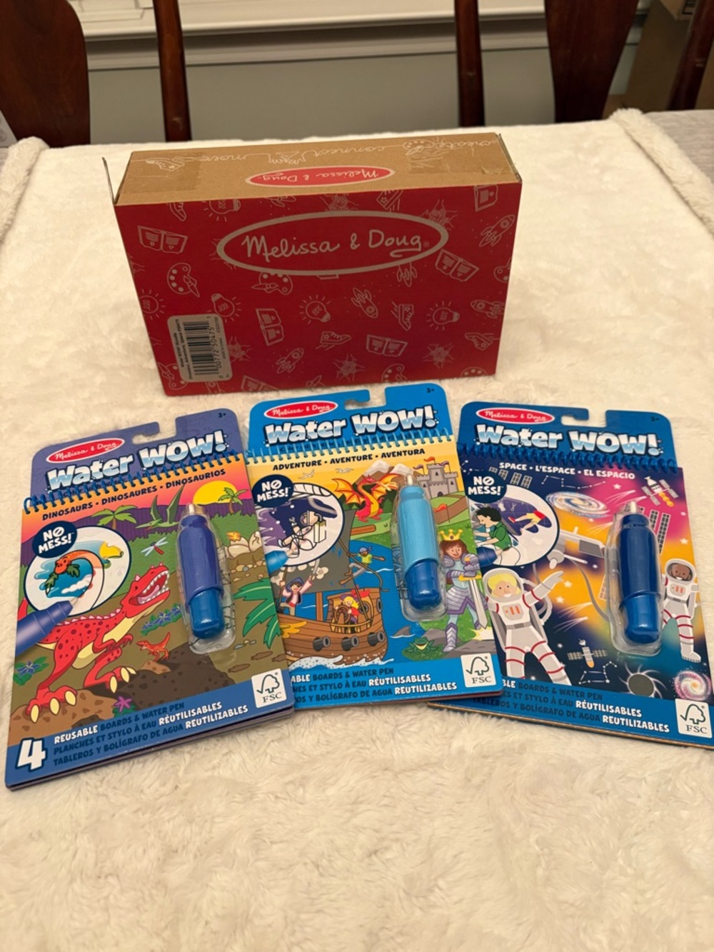 New in box - Melissa and Doug Water WOW! Bundle - Dinosaurs, Adventure, Space